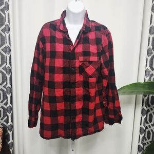 Wondershop Red and Black Checkered Men's Sleepwear Shirt